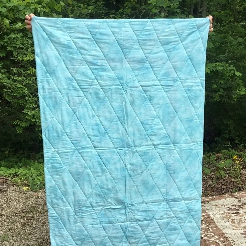 NWT Handcrafted Pastels Floral Quilt